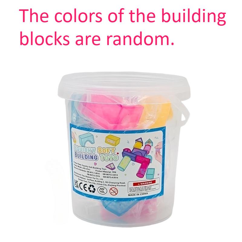 

Educational Building Blocks Fidget Squishes Squishy Building Blocks Fidget Sensory Toy Stress Relief Hand Anti-Anxiety Stretchy