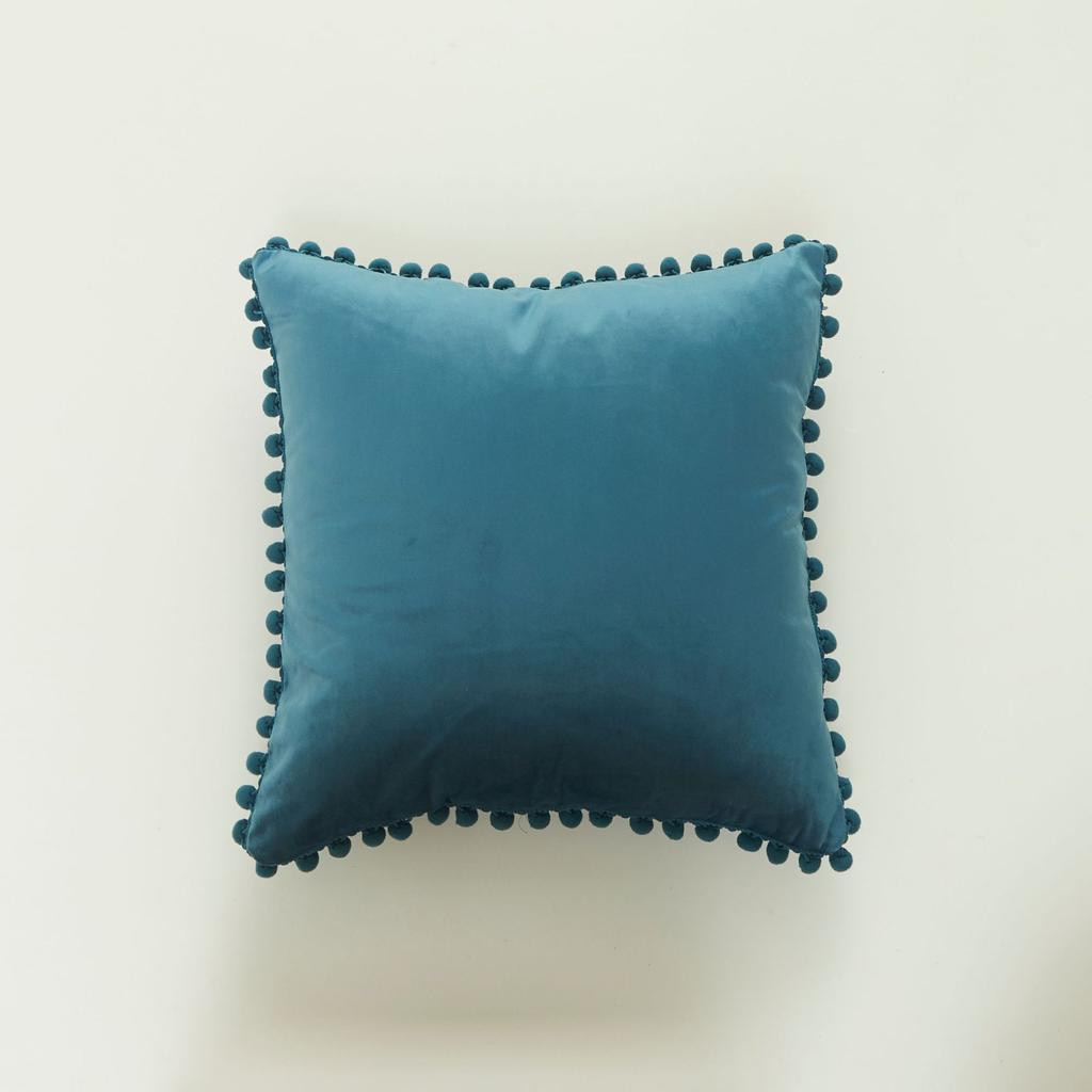 Modern Minimalist Living Room Dutch Velvet Cushion Cover with Large Ball Edge INS Nordic Style Pillow Cover Without Core