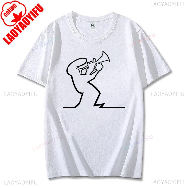 Happy La Linea Summer Casual T-Shirts Men Round Neck Graphic T Shirt Badum Linus Lineman Short Sleeve Tees Fashion Cotton Tops