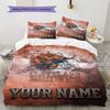 Name Custom Cleveland Browns Logo Pattern Bedding Set Quilt Cover Pillowcase Home Decor Gift (1 * Duvet Cover + 2 * Pillowcase, Without Core)