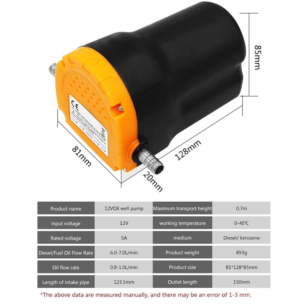 Buy 60W Electric Suction Pump Car Engine Oil Pump Electric Auto Oil