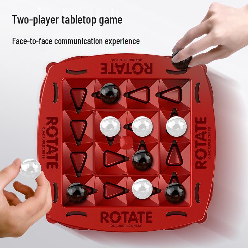 Orbital Logic Parent-Child Chess: Rotating Four-in-a-Row Battle Game
