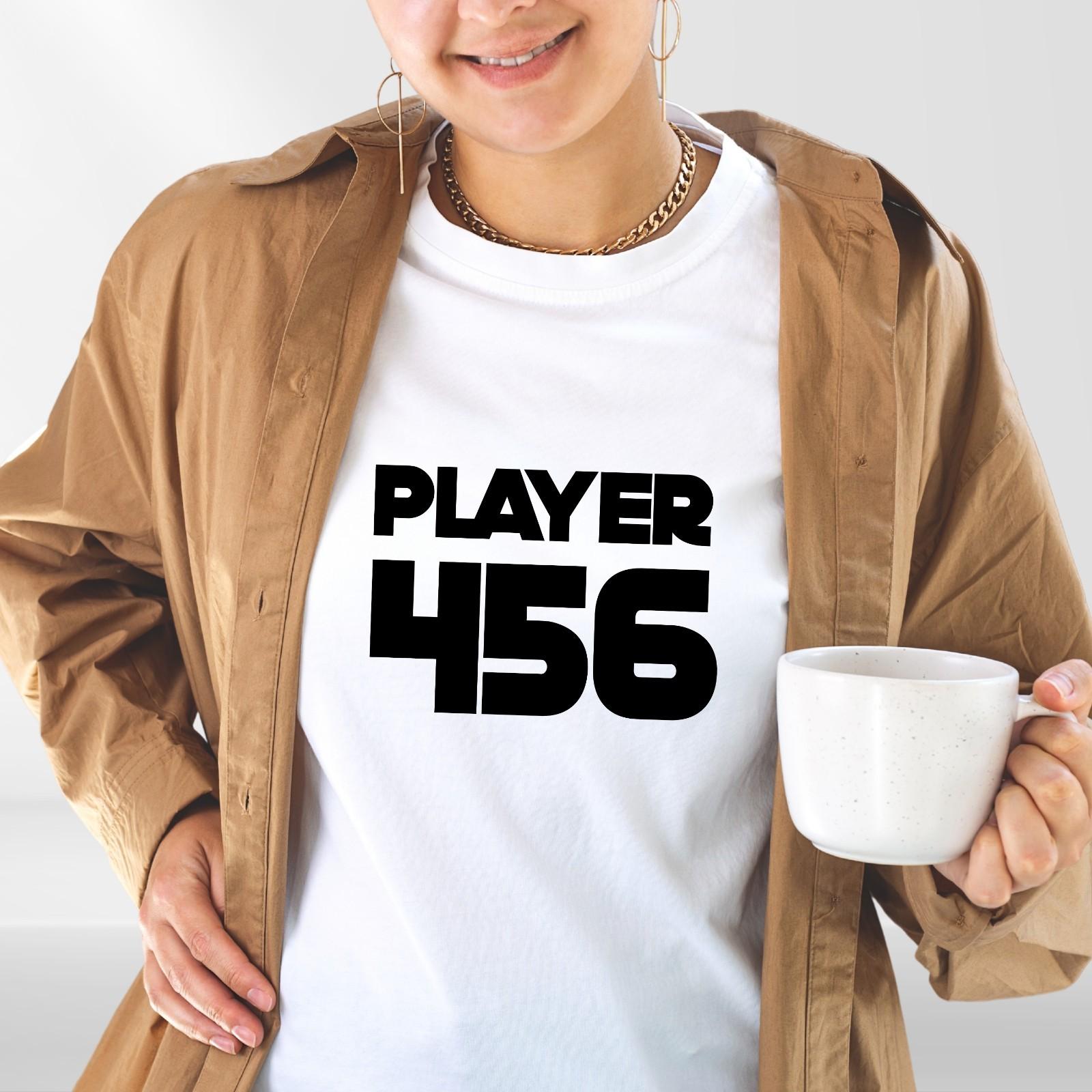 player 456 T Shirt Mens Womens Tees Top,Squid Game T-Shirt Mens Womens Tees Top Inspired TV Show Korean Game Men Tee 2XL