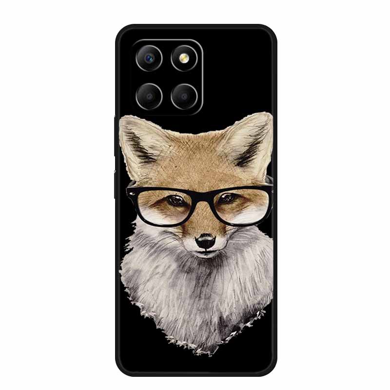 Cartoon Case For Honor X7c X8c X8b X5b Plus Play 9A X6b X6c Phone Case X 8 7 6 C Coque Cute Cat Black Silicone Soft Back Cover