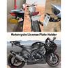 MDPROMCP Motorcycle License Plate Bracket Fender Eliminator With LED Light, CNC Aluminum Universal Motorcycle License Plate Holder Mount (Black)