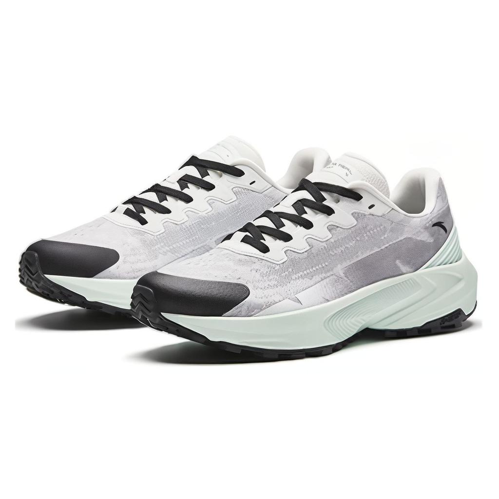 Anta Comfortable Fabric Cushioning Breathable Low Top Running Shoes Women's Paper Gray 122345584-4