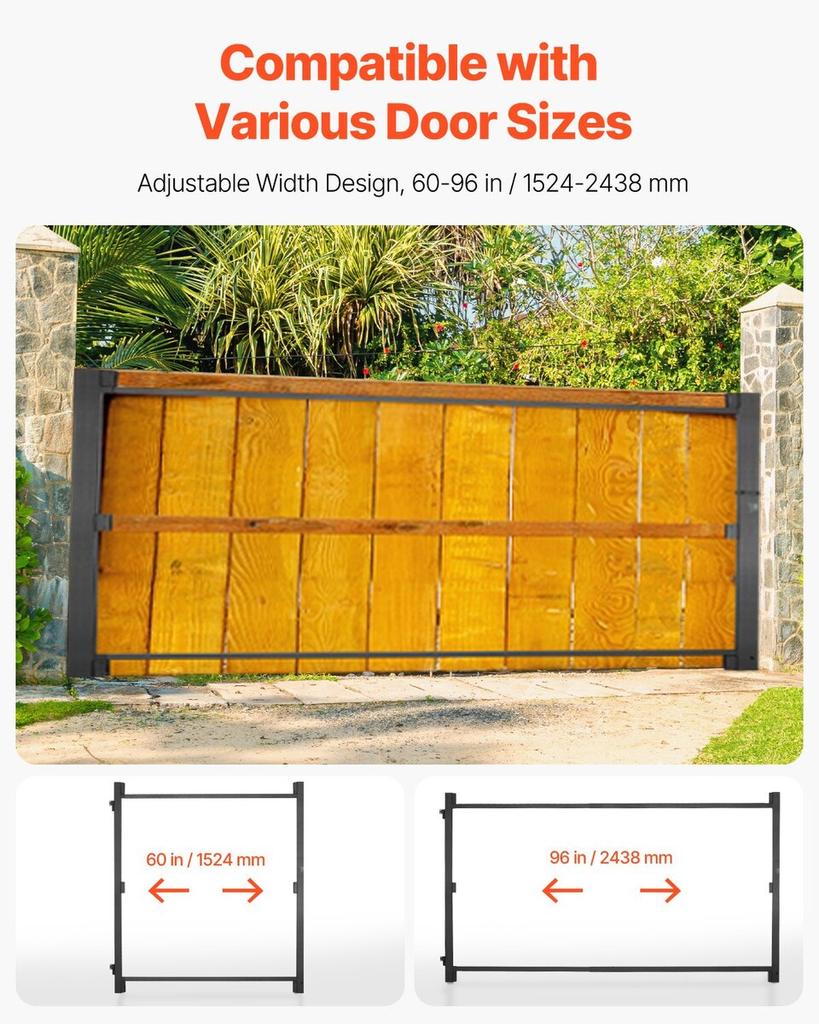 Gate Building Kit Fits 60 to 96 in Wide Openings 4 to 5 ft High Fence
