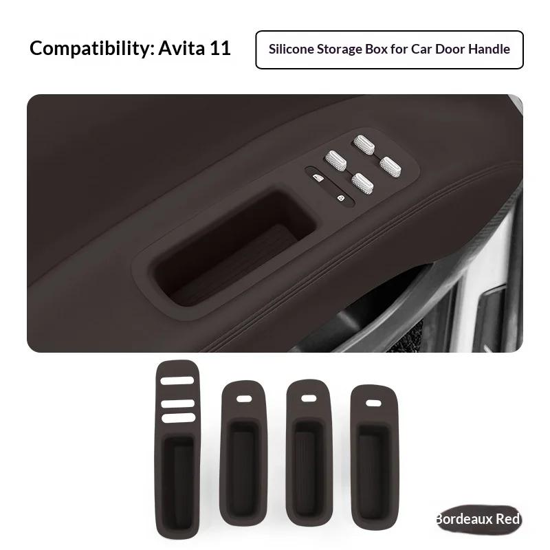 Car Door Handle Storage Box For 2025 Avatr 11 Front Rear Door Slot Organizer Tray Interior Modification Accessories