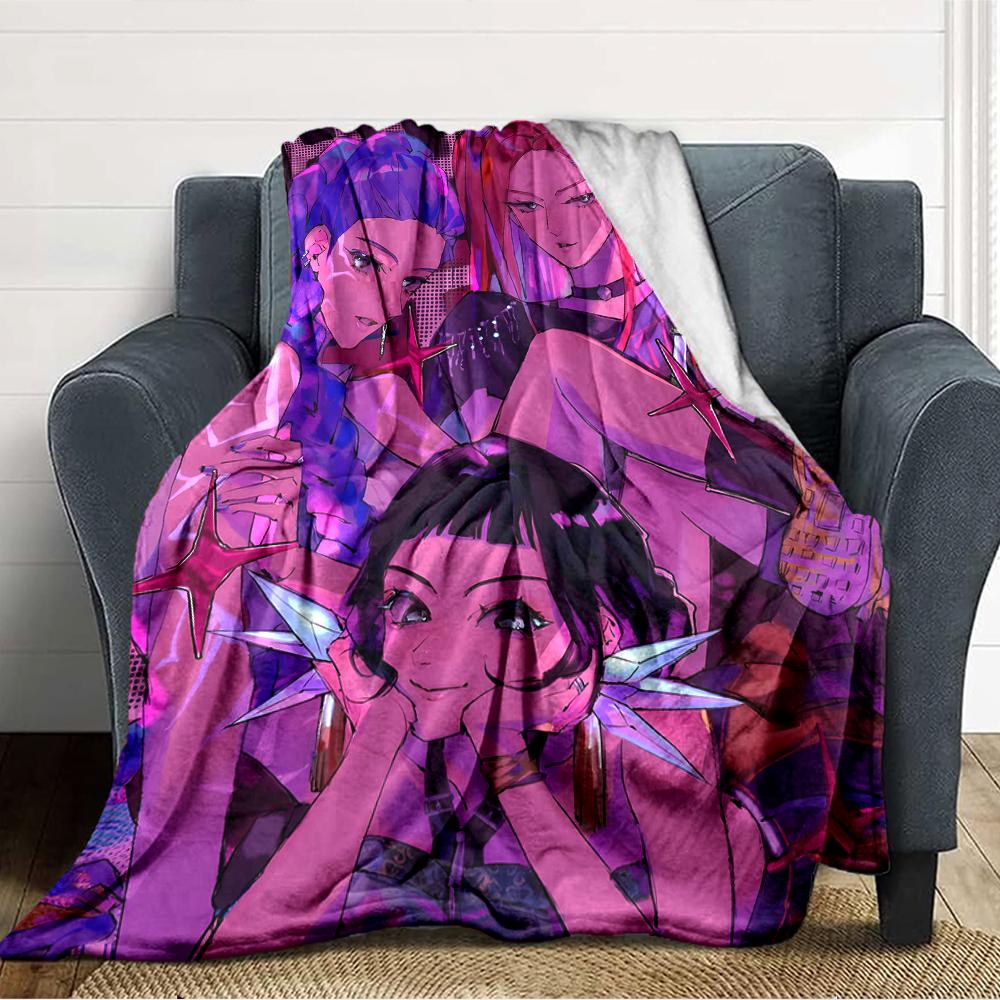 1pc KPop Demon Hunters3 Blanket, Gift, for Men and Women, Soft Blanket, Good for Sofa Bed Couch Travel, Lightweight Flannel Blanket