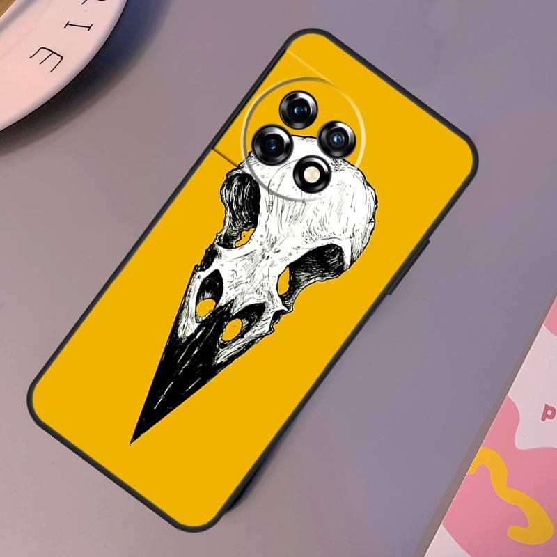 Raven Crow Skull pattern Case For OnePlus Nord CE 2 Lite 3 2T N30 N20 N10 OnePlus 11 12 10T 12R 10R 8 9 10 Pro Cover