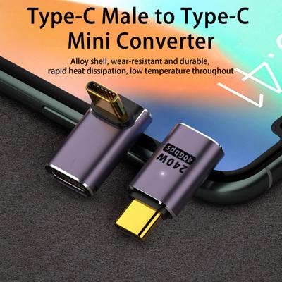Adapter Type-C 40 Gb/s Wysokiej Prędkości Wtyk Męski Na Gniazdo Type-C Żeńskie 240 W Konwersja Konsoli Akcesoria do Telefonu