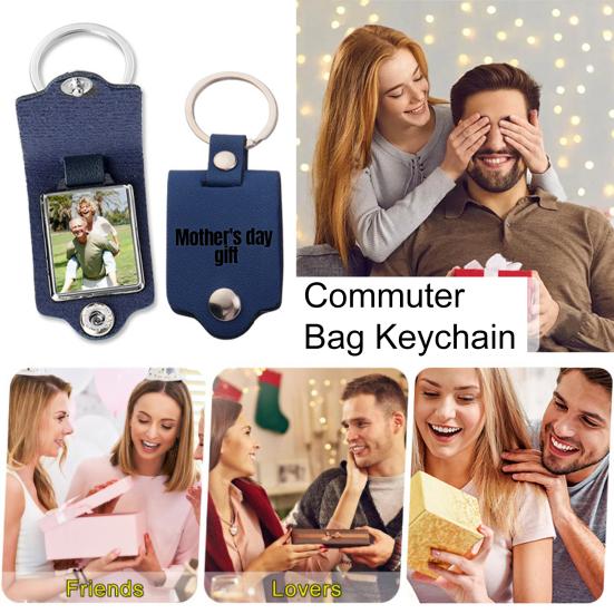 Keychain Pendant, Flip-Up Photo Frame Student Schoolbag Charm, Metal Buckle Scratch-Resistant Bag Car Key Accessory