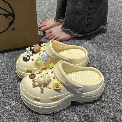 Breathable Women's Summer 2024 EVA Thick-Soled Height-Enhancing Deodorizing Beach Sandals