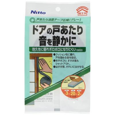 Nitoms Sound Deadening Tape for Doors, Wide Sliding Quietly Reduces Sound, Deadening, Width 20mm X Length 2m Thickness 3mm, Gray E028