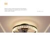 Large Wind Power Ceiling Fan with Light - Invisible Blades, Frequency Conversion for Living and Dining Rooms, Bedrooms