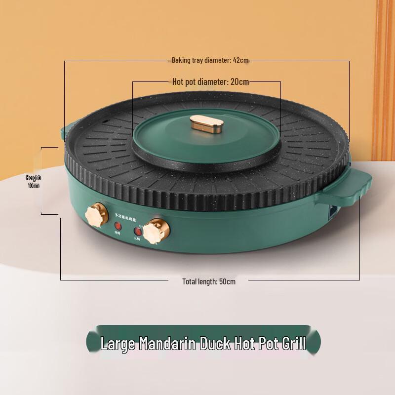 Dual Control Electric Hot Pot & Grill