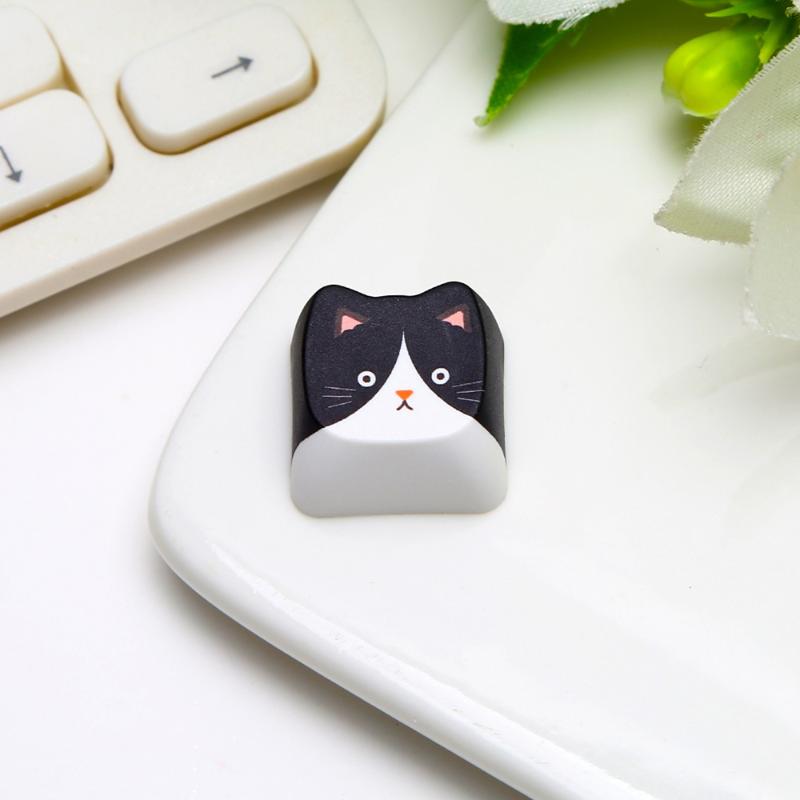 5/10Pcs Cute Kawaii Animal Keycaps Adorable Cartoon Design Comfortable Touch For Mechanical Keyboard Custom Desktop Decor