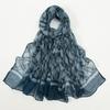 Spring and summer new light and breathable Bali yarn floral print shawl literary small fresh and elegant women's scarf