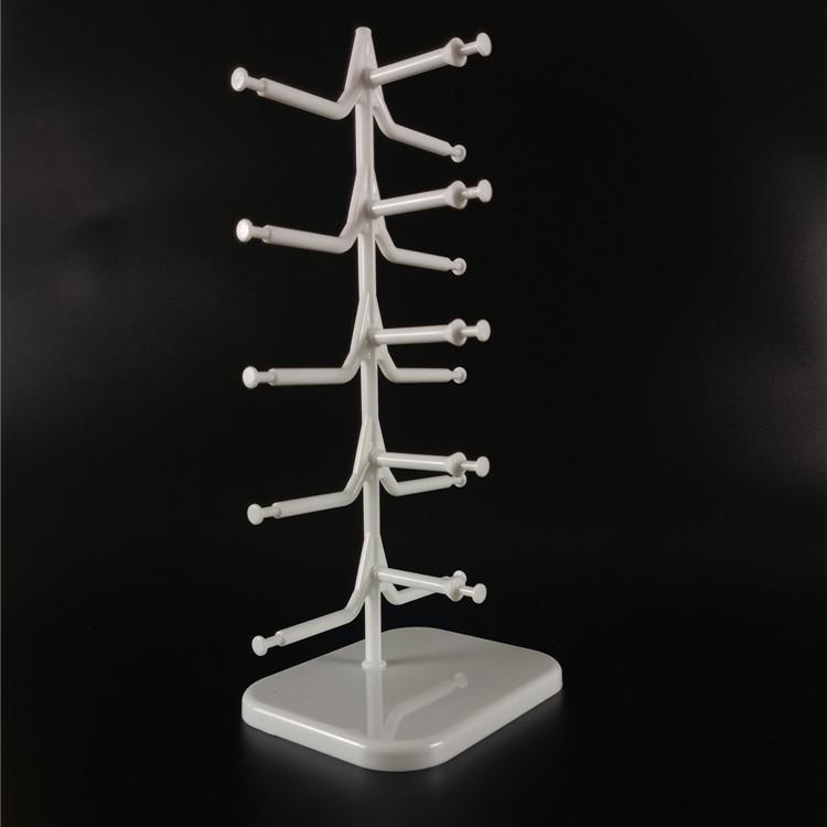 

Rotary Eyeglass Display Rack: 5-Pair Capacity, Countertop Holder with Single Row Design. белый