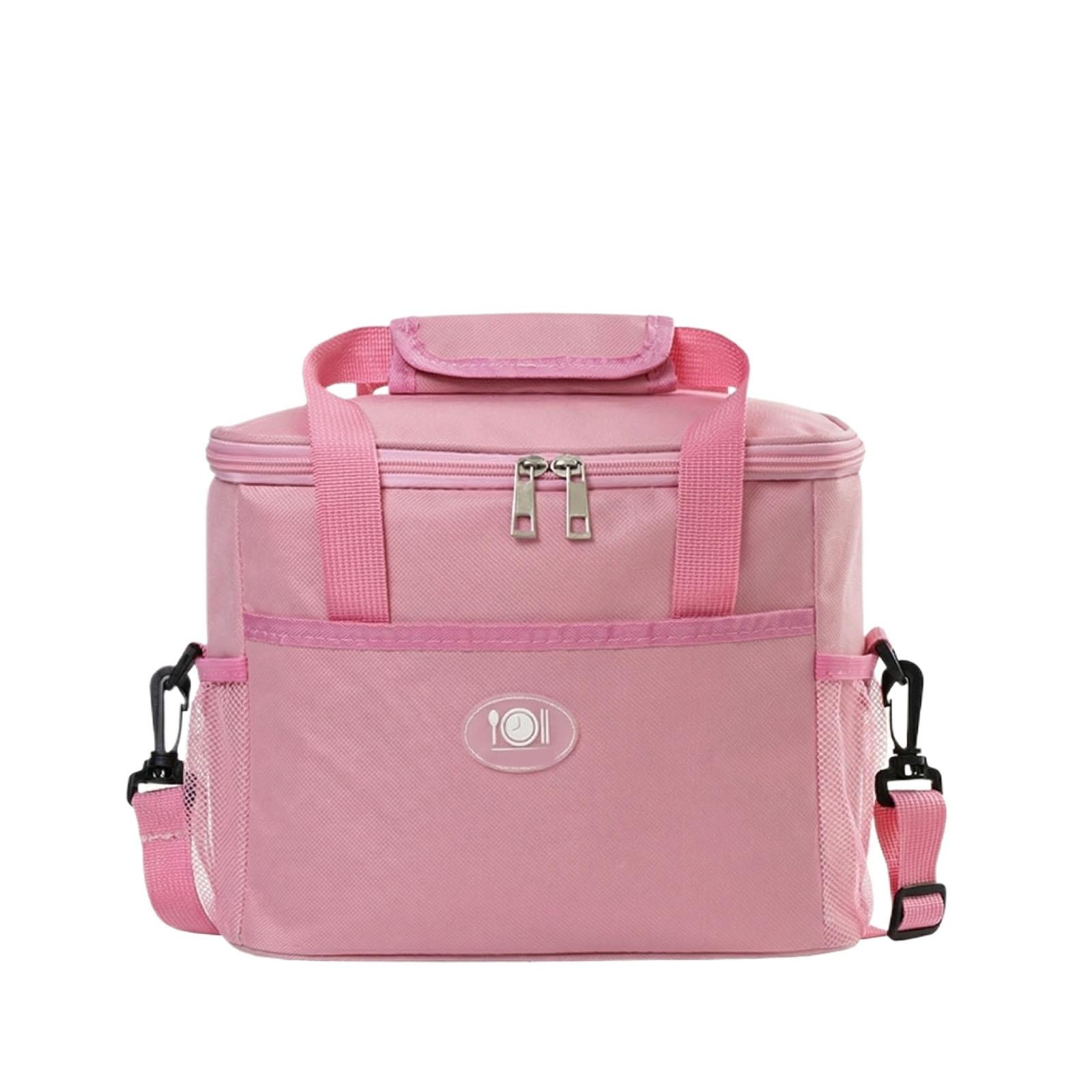 

Insulated Lunch Bag, Portable Large Capacity Lunch Bag, Lunch Bag With Multiple Pockets One Size розовый