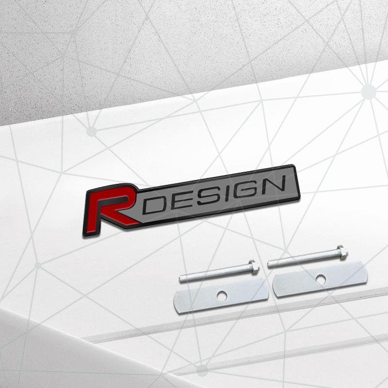 cpbkt6 3D Auto Metal R DESIGN Grille Badge Car Rear Trunk Emblem Sticker Decor For Volvo S60 V60 C30 XC90 XC60 XC40 V50 S90 V90 V70 S40