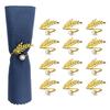 6Pcs Metal Napkin Rings Pearl Wheat Napkin Holder Fashion Napkin Buckle  for Wedding Birthday Party
