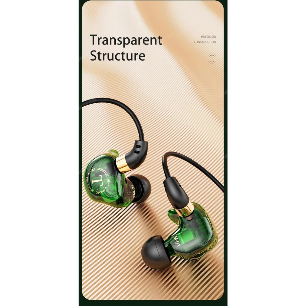 Dynamická drátová sluchátka HIFI Heavy Bass Music Headset Sluchátka do uší 3,5 mm s mikrofonem Závodní sportovní herní sluchátka s potlačením hluku