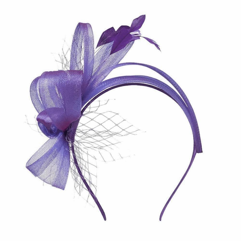 Haarschmuck Feder Netz Stirnband Einfarbige Vintage Elegante Fascinator Haarreif Kopfbedeckung Kreativ
