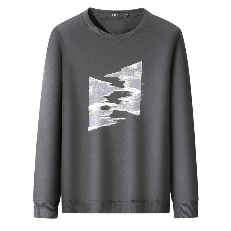 Shanshan Men's All-Season Ribbed Round Neck Pullover Sweatshirt