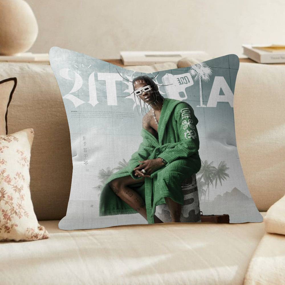 Hip Hop Singer TTravis SScott Personalized Picture Text Home Decorative Pillows Household Gifts Xcm
