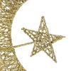 Tree Top Star 20Cm Golden Glitter Iron Moon Christmas Ornament for Home Wedding Party Office Hotel Bar Decorative Pendant Xmas