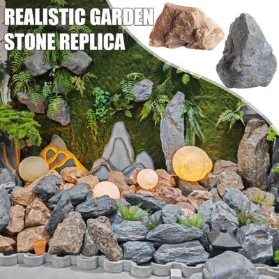 Roccia Artificiale per Paesaggistica Roccia Finta Realistica Coperture Pozzetti in Schiuma Decorazione Pietra da Giardino Finta per Decorazione Cortile Stagno