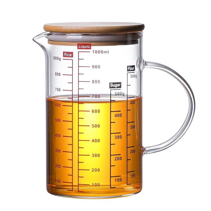 Glass Measuring Cup Household Food Grade High Borosilicate Glass Glass Convenient Durable Measuring Tools And Scales With Handle