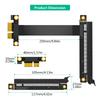 PCIE PCIExpress3.0 X16 To X1 Right Angle Risers Card Extension Cable 25cm for Professional GPUs