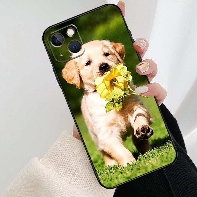 Golden Retriever Hund Handyhülle Für iPhone 11 12 13 14 15 16 Pro XS Max Mini Hülle Für iPhone X XR Plus Rückseite Hülle