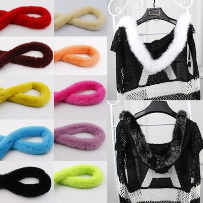 5M Künstliche Kaninchenfellbänder Kunstpelzband Besatzband Pelziges Flauschiges Band Kleidungsstückrand DIY Nähzubehör