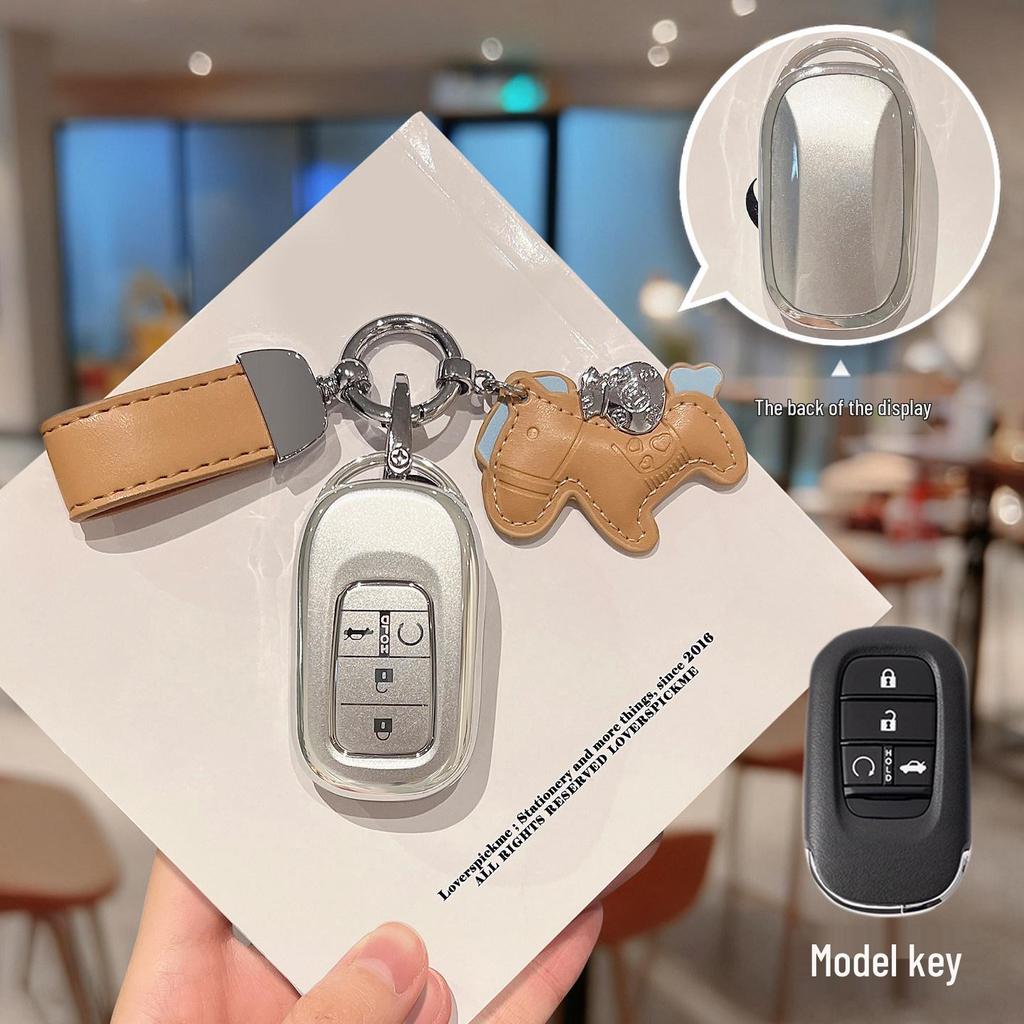 Honda Key Case for 10th Gen Civic, Accord, CRV, Vezel, HR-V, Crown, Road Style, and Lingpai.
