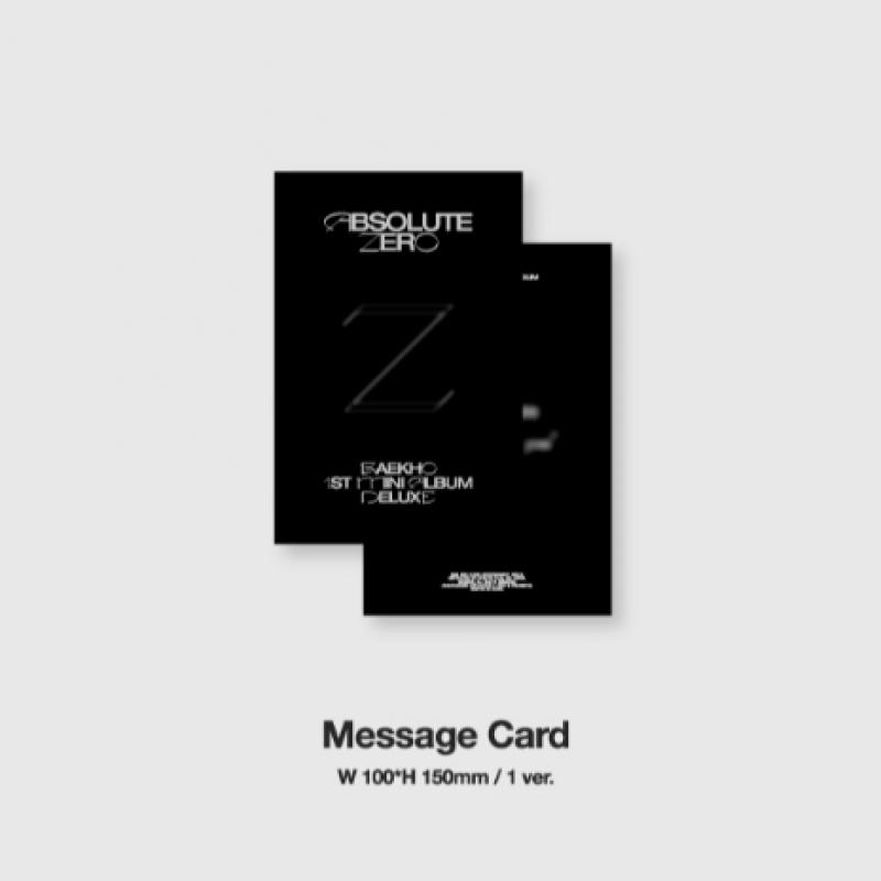 Baekho   Absolute Zero   1st Mini Album  Deluxe Ver. 