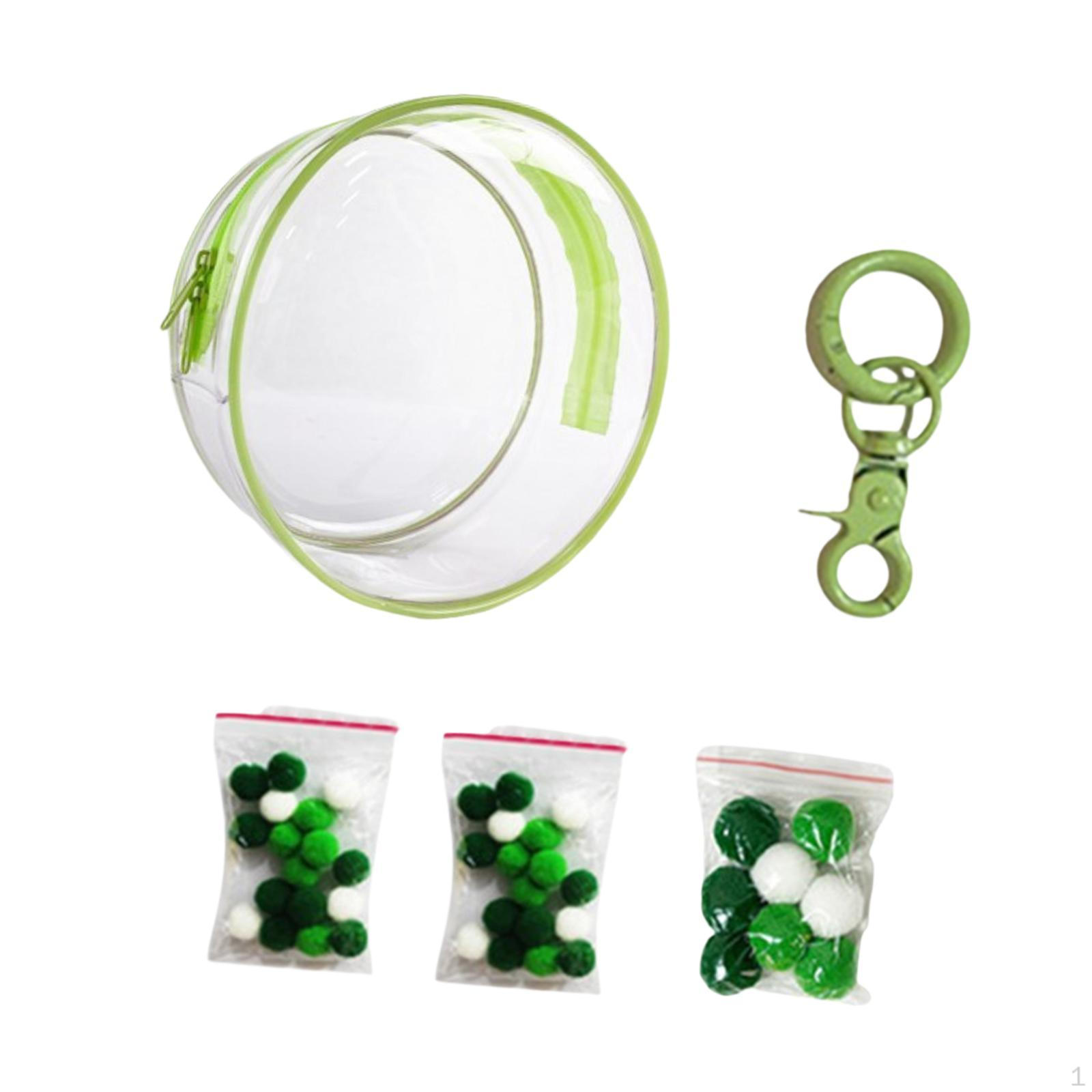 

Прозрачная сумка для хранения кукол, коллекционный витринный чехол для мини-фигурки, водонепроницаемый круглый контейнер зелёный