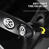 B5 2025 Hot For Volkswagen 5PCS/set Car Wheel Tire Air Valve Caps with Keychain For VW GTI Polo Golf Passat Tiguan Arteon Touare