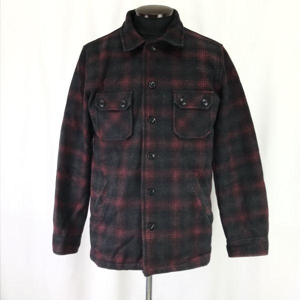 

R.P.T RUPERT Wool Check CPO Jacket Shirt Men L Red Black Jacket Jumper cBH619
