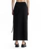 Teulimingbeodeu Double Layered Strap Maxi Skirt [ Black ]