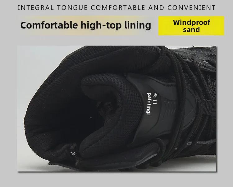 Pánské taktické bojové boty vysokého střihu velkých velikostí (Ne. 46 & 47) - Vojenský styl pro venkovní horolezectví.