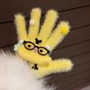 Women's Winter 2025 Retro Plaid Kitty Gloves: Warm Five-Finger Cycling Cold Protection