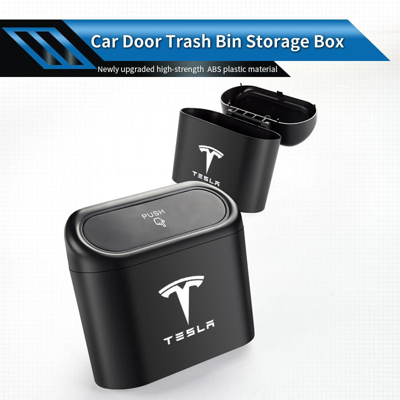 Car Valve Core Trash Can Garbage Bag Storage Case Accessories For Tesla Model 3 Model S Model X Model Y Roadster Bonina
