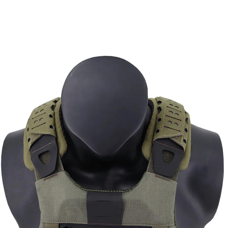 Breathable Anti-Slip Tactical Vest Shoulder Pads with Laser-Cut Design