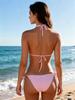 2026 Neues Sexy Bikini-Set für Damen Einfarbig Zweiteiliger Badeanzug Sommer Strand Mode