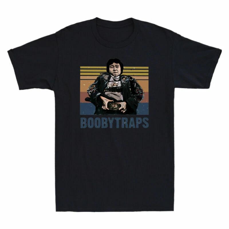 Retro Booby Traps Boobytraps Funny 80 s Comedy Vintage Men s T Shirt Black XL
