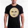 Friendly Smiling Moon Face Tshirt Summer Casual Cotton Tee Oversized Streetwear Tops Vintage Graphic Print Unisex Unisex Unisex