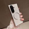Applicable to Samsung Z Fold8 mobile phone case 7/6 glitter plating wireless charging magnetic suction ring 5/4/3 anti-drop protective cover